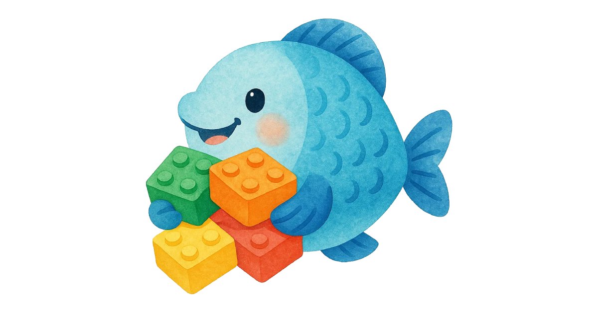 拿積木的鱈魚